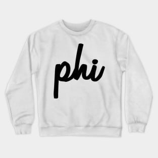 Phi Black Script Crewneck Sweatshirt